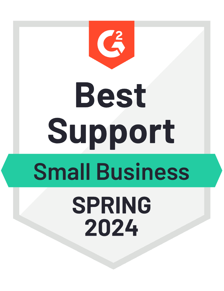 G2 Badge - Best Support - Spring 2024