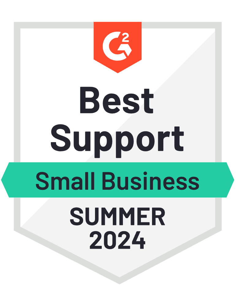 G2 Badge - Best Support - Summer 2024