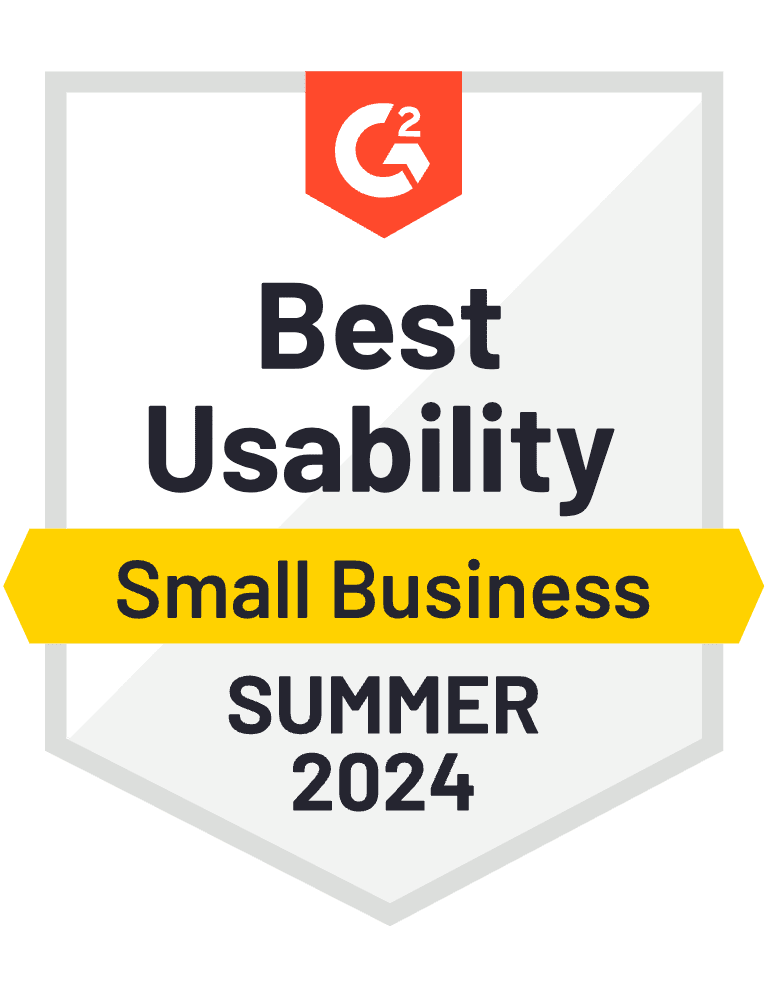 G2 Badge - Best Usability - Summer 2024