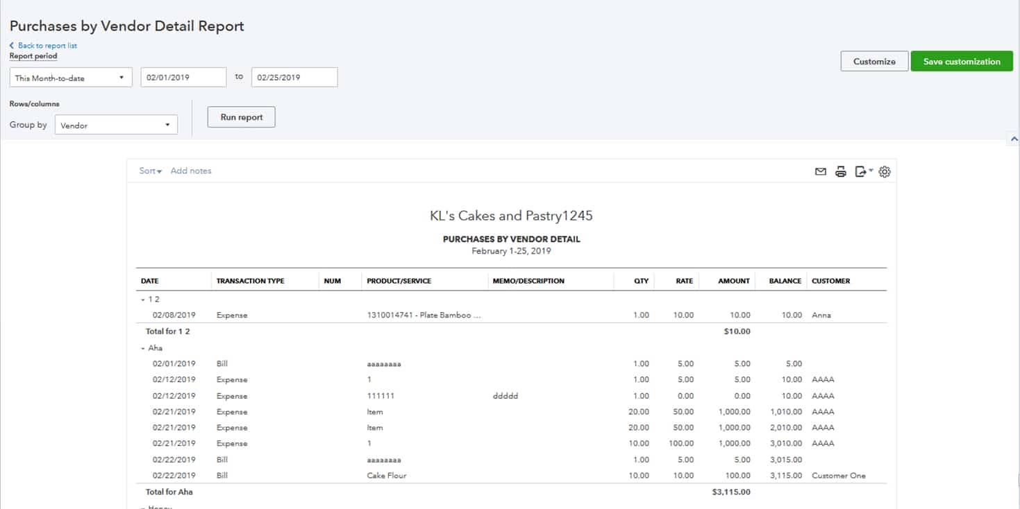 QuickBooks Accounts Payable