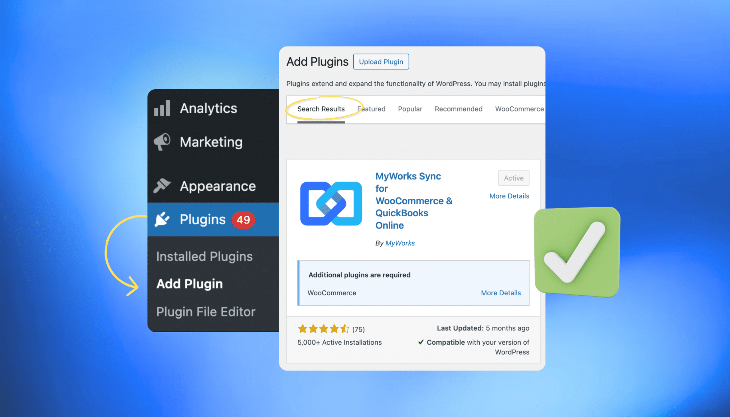 Install the MyWorks WordPress Plugin