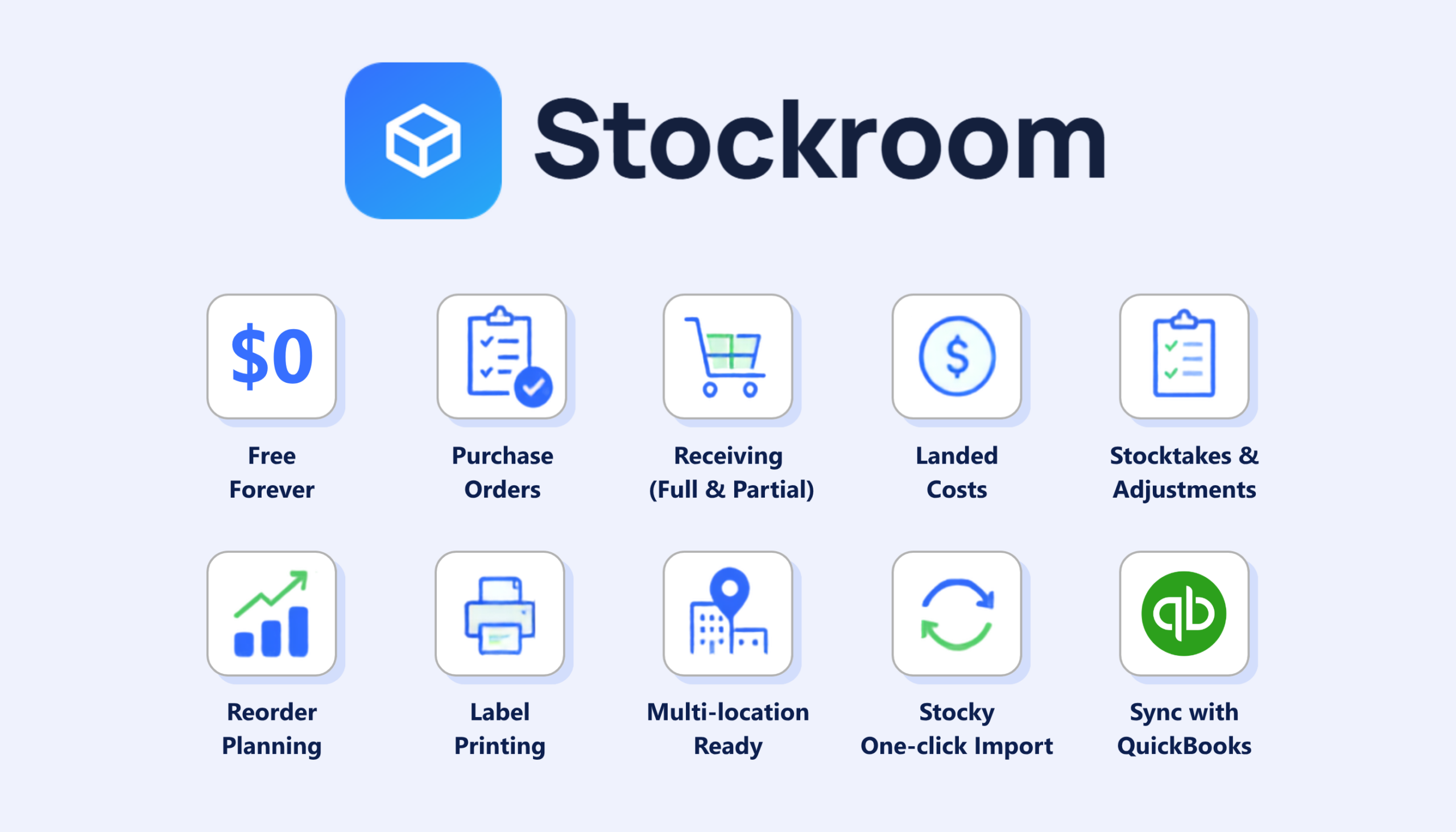Stockroom app highlights