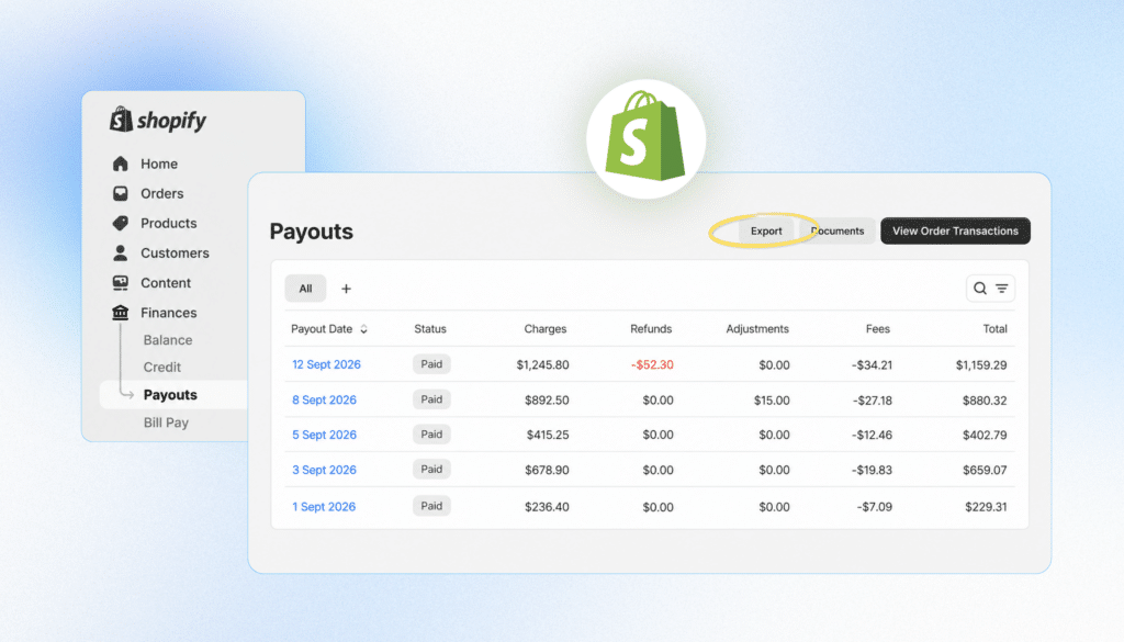 How to Pull the Payout Report from Shopify