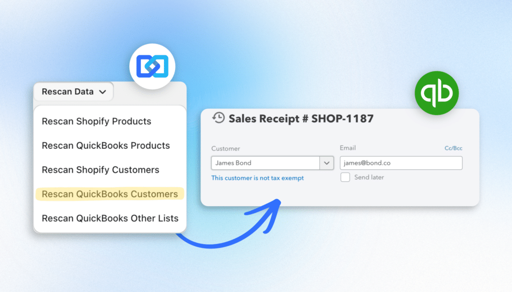 Rescan QuickBooks customers