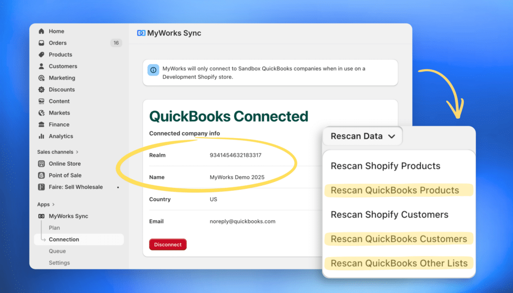 How to check if you're connected to te right QuickBooks Online company
